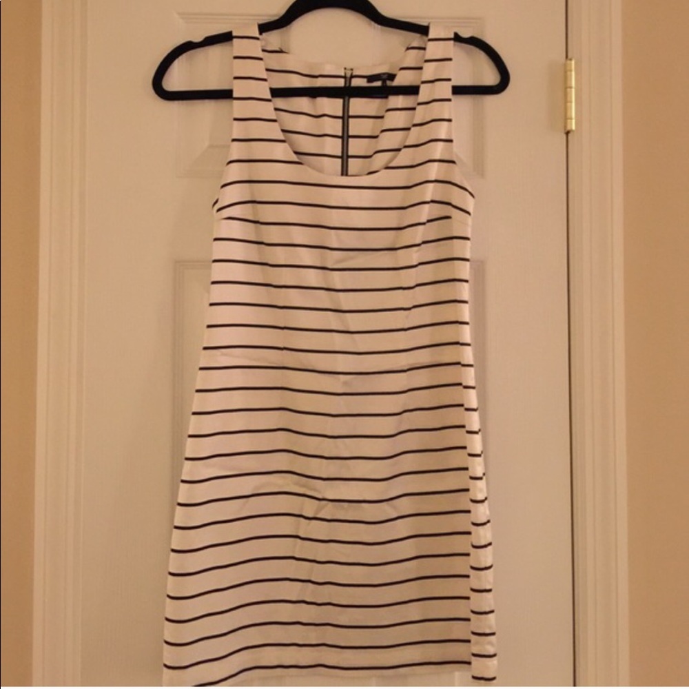 White & Navy Dress.
